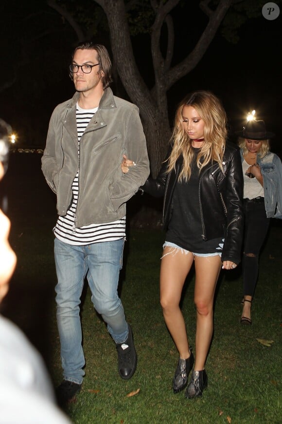 Ashley Tisdale et Christopher French arrivent au Rose Bowl à Pasadena pour le concert de Beyoncé. Le 14 mai 2016.