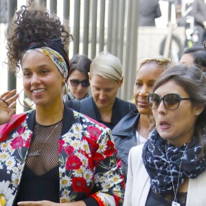 Alicia Keys arrive au Rockfeller Center pour le NBCUniversal Upfront. New York, le 16 mai 2016.