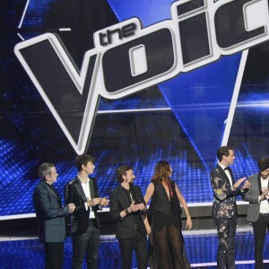 Semi-Exclusif - Garou et Antoine, Clément et Zazie, Mika et MB14, Karine Ferri, Florent Pagny et Slimane, Nikos Aliagas - Plateau de la finale de l'émission "The Voice" à Paris. Le 14 mai 2016 © Coadic Guirec / Bestimage