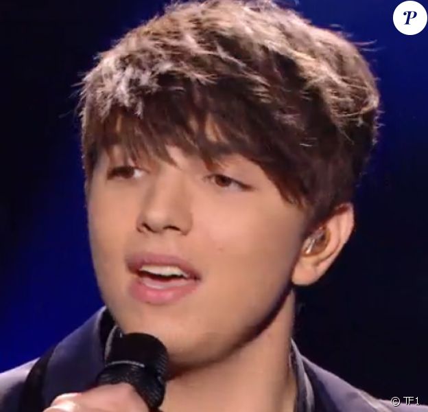 Antoine lors de la finale de "The Voice 5", sur TF1, le samedi 14 mai 2016