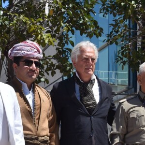 Nicolas Ker, Jacques Beres, Serwan Sabir Barzani, Gilles Hertzog, Mustafa Ali Jaafar, Bernard-Henri Lévy et guest juste avant le photocall de "Peshmerga" pendant le 69ème Festival du film de Cannes le 20 mai 2016. © Lionel Urman / Bestimage