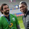 Yoann Huget et Djibril Cissé - Journées Nationales de l'arbitrage " tous arbitre " au stade Jean Bouin le 21 octobre 2015.
