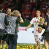 Franck Ribery après la victoire du FC Bayern Munich en finale de la Coupe d'Allemagne contre le Borussia Dortmund à Berlin, le 21 mai 2016.21/05/2016 - Berlin