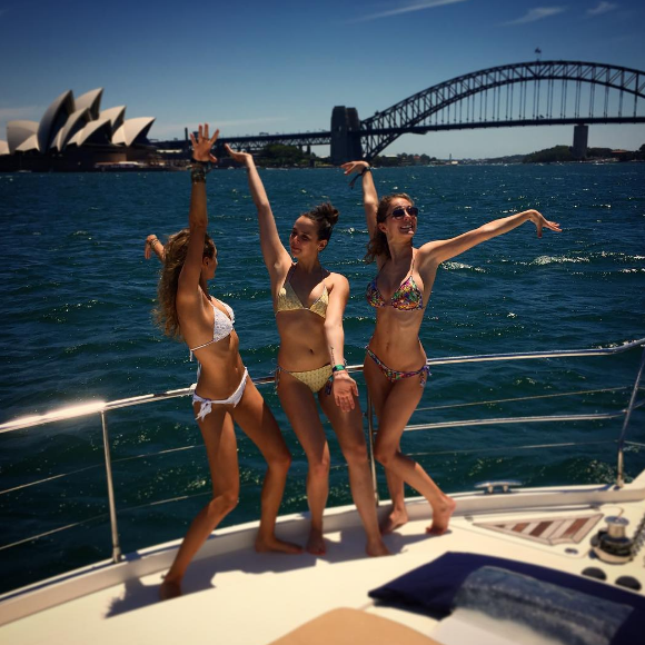 Pauline Ducruet et des amies en vacances en Australie fin 2015 - début 2016, photo Instagram.