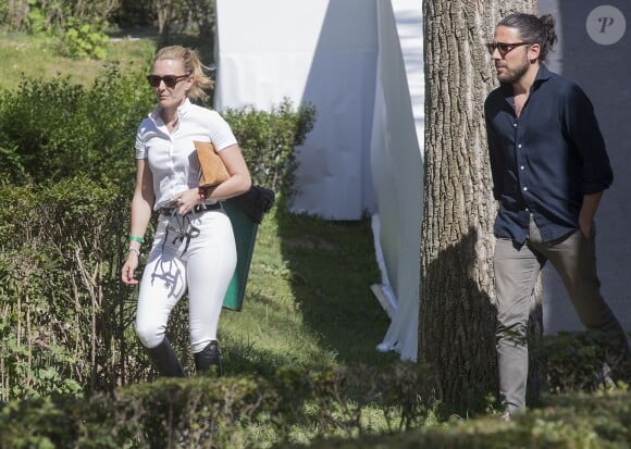 Marta Ortega et Carlos Torretta au Longines Global Champions Tour à Madrid, le 20 mai 2016.