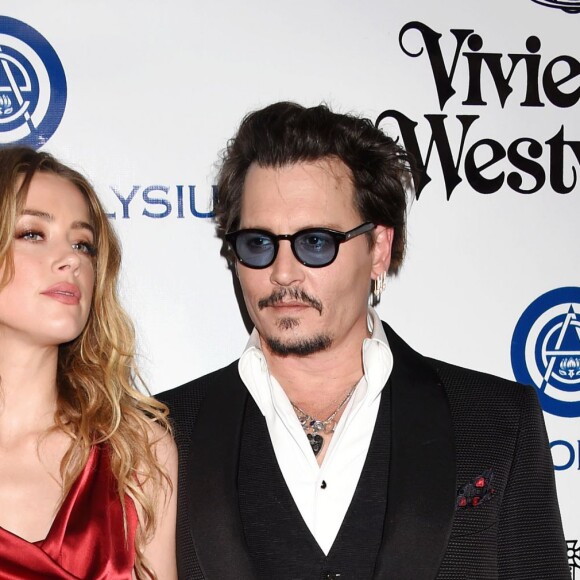 Johnny Depp et sa femme Amber Heard - 9 ème Gala Annuel "The Art Of Elysium" à Culver City le 9 janvier 2016.