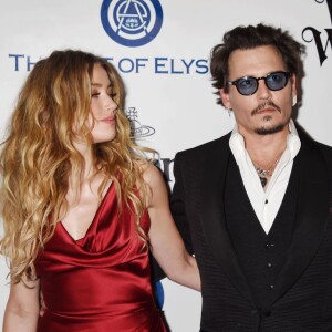 Johnny Depp et sa femme Amber Heard - 9 ème Gala Annuel "The Art Of Elysium" à Culver City le 9 janvier 2016.