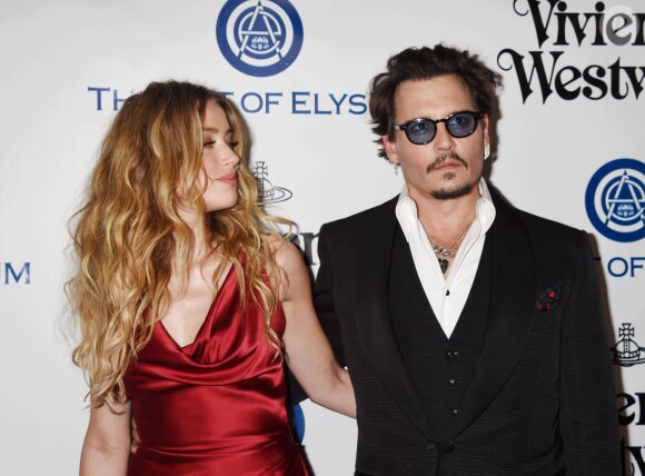 Johnny Depp et sa femme Amber Heard - 9 ème Gala Annuel "The Art Of Elysium" à Culver City le 9 janvier 2016.