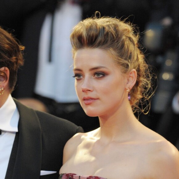 Johnny Depp (habillé en Ralph Lauren) et sa femme Amber Heard - Tapis rouge du film "The Danish Girl" lors du 72ème festival du film de Venise (la Mostra), le 5 septembre 2015.
