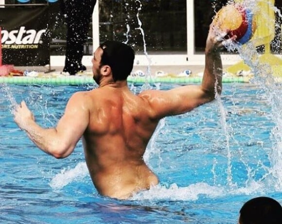 Victor Gutiérrez en plein match de water-polo, sur Instagram, février 2016