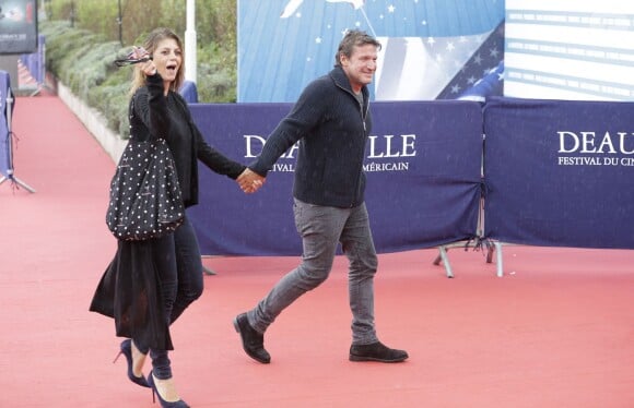 L'animateur Benjamin Castaldi officialise avec sa compagne Aurora Aleman, lors du 41e Festival du film américain de Deauville, le 5 septembre 2015.
