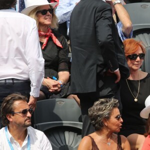 Henri Leconte et sa compagne Maria - People dans les tribunes lors du Tournoi de Roland-Garros (les Internationaux de France de tennis) à Paris, le 27 mai 2016. © Cyril Moreau/Bestimage