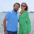 Henri Leconte et sa femme Florentine - Rencontres sur la plage Nice Matin - Majestic Barrière lors du 67ème festival international du film de Cannes. Le 21 mai 2014