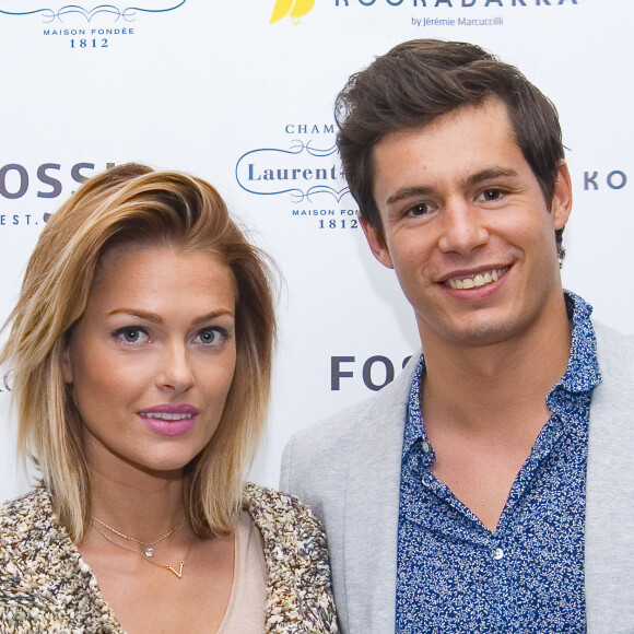 Exclusif - Caroline Receveur et son fiancé Valentin Lucas - Inauguration du Chess Hotel au 6 Rue du Helder en partenariat avec Crush Magazine à Paris, le 10 octobre 2014.
