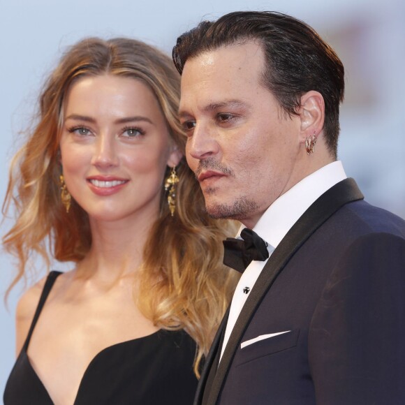 Amber Heard et son mari Johnny Depp - Première du film Black Mass (Strictly Criminal) lors du 72e festival du film de Venise (la Mostra), le 4 septembre 2015.