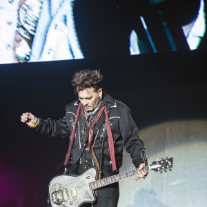 Johnny Depp avec The Hollywood Vampires au Rock in Rio 2016 à Lisbonne le 27 mai 2016.