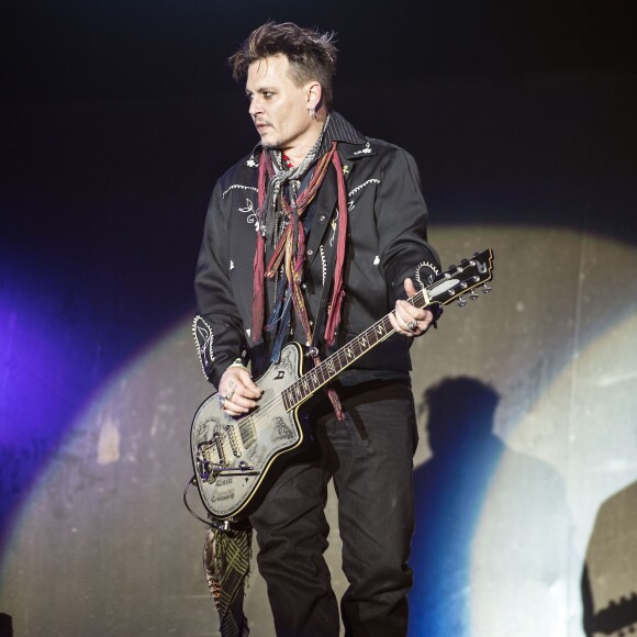 Johnny Depp avec The Hollywood Vampires au Rock in Rio 2016 à Lisbonne le 27 mai 2016.