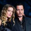 Johnny Depp et sa femme Amber Heard - Avant-première du film "Black Mass" lors du Festival BFI à Londres, le 11 octobre 2015.