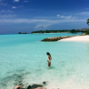 La bombe April Love Geary profite de ses vacances aux Maldives avec son amoureux, le chanteur Robin Thicke. Photo publiée sur Instagram, le 1er juin 2016.