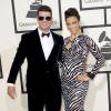 Robin Thicke et sa femme Paula Patton à la 56eme ceremonie des Grammy Awards a Los Angeles le 26 janvier 2014.