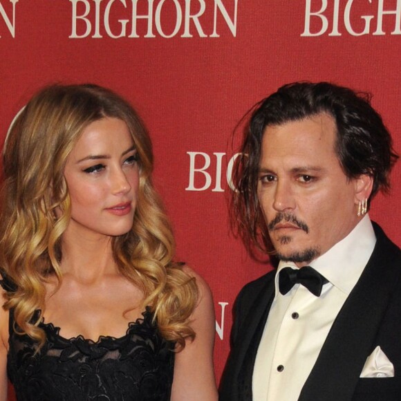 Johnny Depp et sa femme Amber Heard - People à la 27e soirée annuelle du Festival du film de Palm Springs au "Convention Center" le 2 janvier 2016.