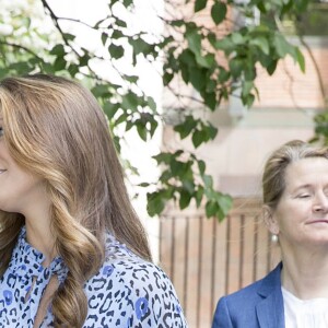 La princesse Madeleine de Suède assiste à une fête traditionnelle à L'église Hedvig Eleonora à Stockholm le 5 juin 2016.