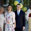 La princesse héritière Victoria et le prince Daniel de Suède présidaient une cérémonie de la citoyenneté le 6 juin 2016 à Nacka, dans la banlieue de Stockholm, à l'occasion de la Fête nationale suédoise.