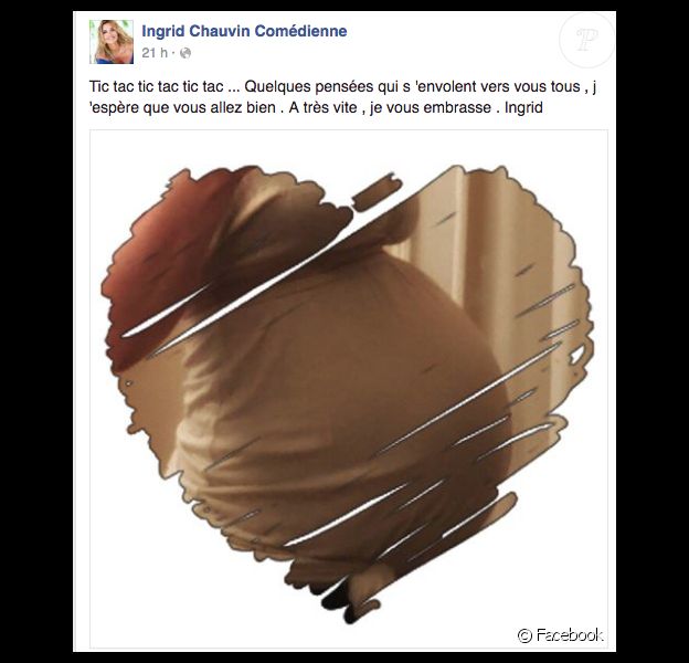 Ingrid Chauvin dévoile son baby bump à quelques jours de l'accouchement