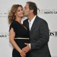 Ingrid Chauvin, enceinte et son mari Thierry Peythieu à la Ceremonie d'ouverture du 53eme festival de Monte Carlo au Forum Grimaldi a Monaco, le 9 juin 2013.