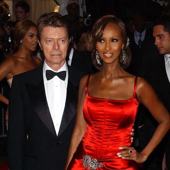 David Bowie et sa femme Iman au Met Gala le 5 mai 2008