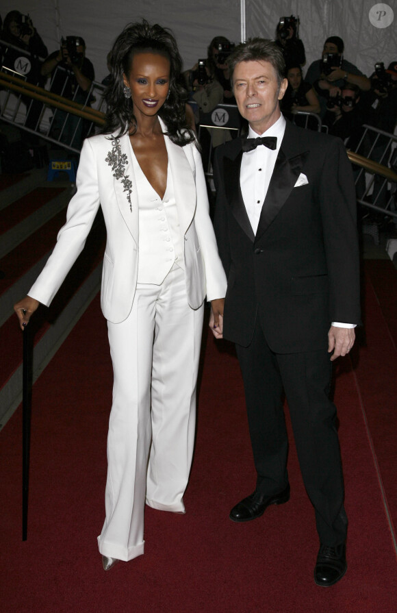 David Bowie et sa femme Iman au Met Gala à New York le 7 mai 2007.