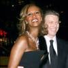 David Bowie et sa femme Iman à la soirée de gala de l'amfAR à New York le 4 février 2003