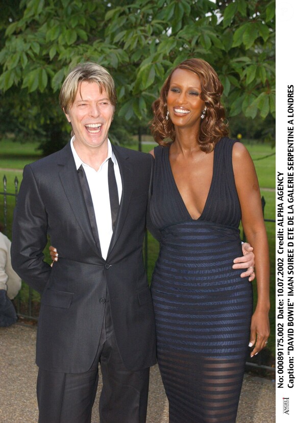 David et Iman Bowie - Soirée à la galerie Serpentine à Londres le 10 juillet 2002