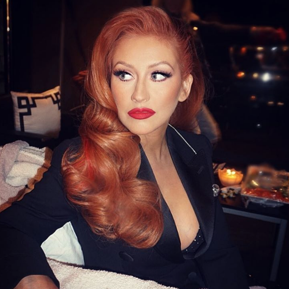 Christina Aguilera s'est teint les cheveux en roux. Photo publiée sur sa page Instagram au début du mois de juin 2016.