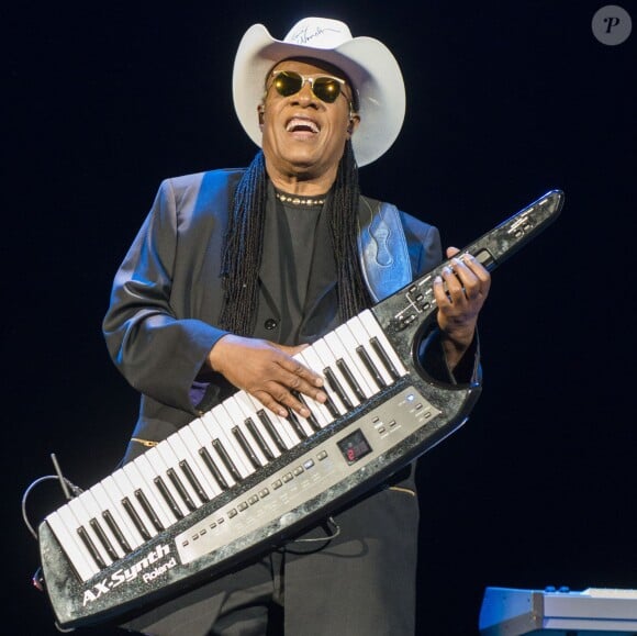 Stevie Wonder en concert au Calgary Saddledome à Calgary au Canada, le 12 juillet 2015