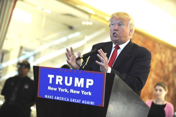 Donald Trump en conférence de presse à la Trump Tower de New York le 31 mai 2016.