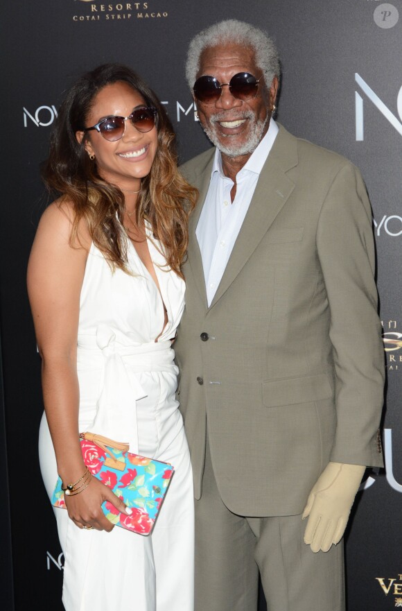 Morgan Freeman et sa petite fille Alexis Freeman à la première de "Insaisissables 2" à New York le 6 juin 2016.