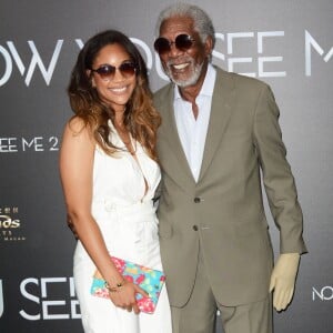 Morgan Freeman et sa petite fille Alexis Freeman à la première de "Insaisissables 2" à New York le 6 juin 2016.