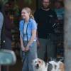 Amanda Seyfried, Tracy Morgan et Ed Helms avec pleins d'animaux sur le tournage de "The Clapper" à Los Angeles, le 7 juin 2016