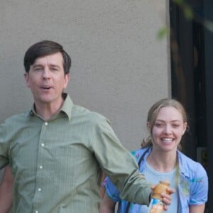 Amanda Seyfried, Tracy Morgan et Ed Helms avec pleins d'animaux sur le tournage de "The Clapper" à Los Angeles, le 7 juin 2016