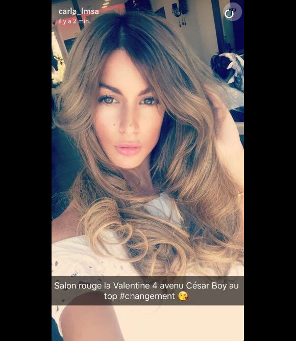 Carla des "Marseillais" dévoile sa nouvelle coupe sur Snapchat