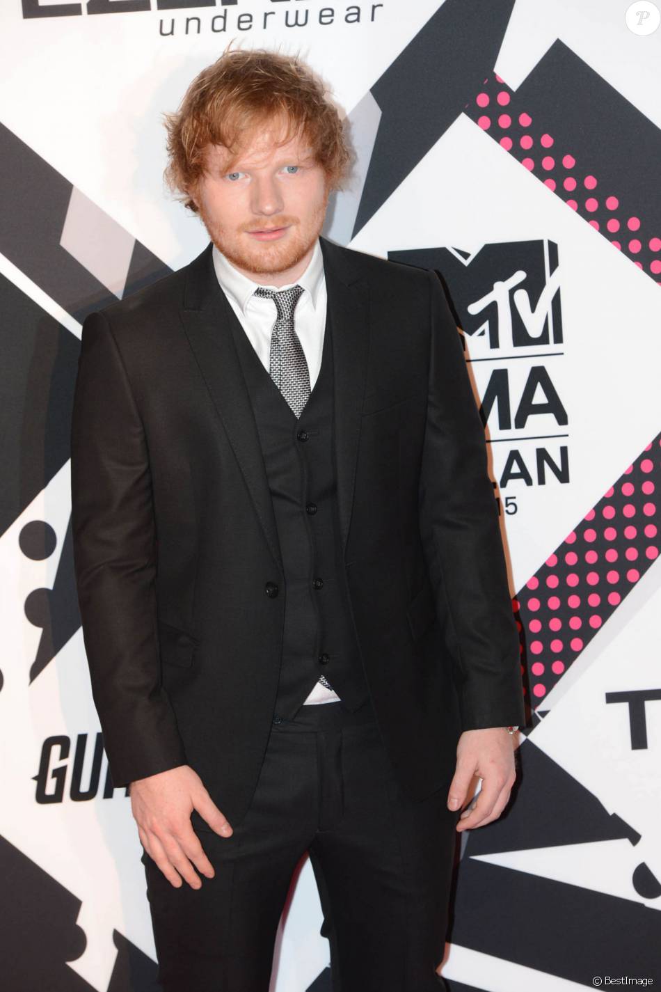 Ed Sheeran à la soirée &quot;MTV EMA&#039;s 2015&quot; à Milan, le 25 octobre 2015