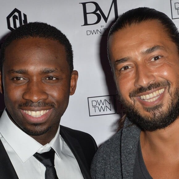 Dwen Correa et Moundir - Lancement des smartphones "BM by DWN TWN" de la marque Danew co-créés par Matuidi (joueur du PSG) à l'Elyséum, Paris, le 5 mai 2016. © Veeren/Bestimage