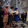 La reine Elizabeth II d'Angleterre et le prince Philip, duc d'Edimbourg, entrant en la cathédrale Saint-Paul de Londres pour le 90e anniversaire de la reine Elizabeth II, le 10 juin 2016.
