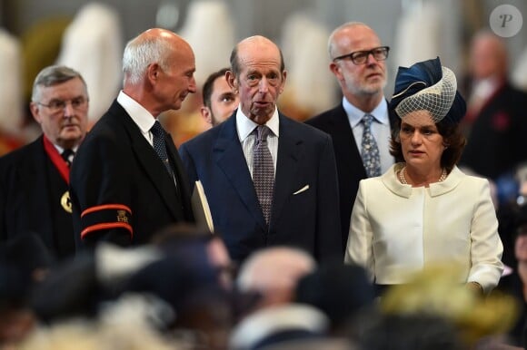Le prionce Edward, duc de Kent, à la messe en la cathédrale Saint-Paul de Londres pour le 90e anniversaire de la reine Elizabeth II, le 10 juin 2016.