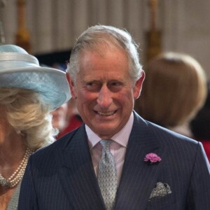 Le prince Charles et Camilla Parker Bowles à la messe en la cathédrale Saint-Paul de Londres pour le 90e anniversaire de la reine Elizabeth II, le 10 juin 2016.