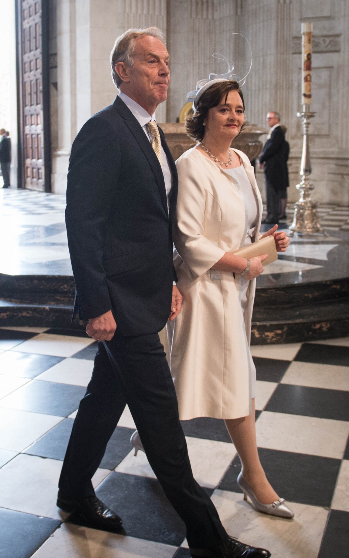 Photo : Tony Blair et sa femme Cherie à la messe en la cathédrale Saint