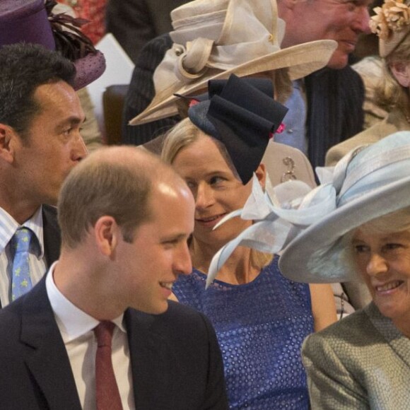 Kate Middleton, le prince William et Camilla Parker Bowles lors de la messe en la cathédrale St Paul pour le 90e anniversaire de la reine Elizabeth II à Londres le 10 juin 2016.