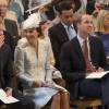 Le prince Harry, Kate Middleton et le prince William lors de la messe en la cathédrale St Paul pour le 90e anniversaire de la reine Elizabeth II à Londres le 10 juin 2016.