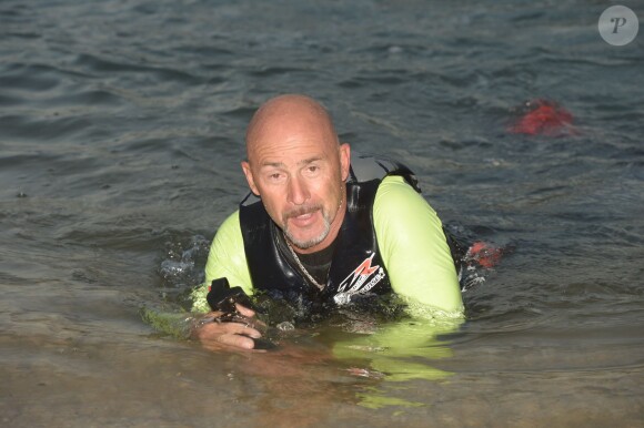 Vincent Lagaf' fait de l'hydrojet a Saint-Tropez, le 6 aout 2013.